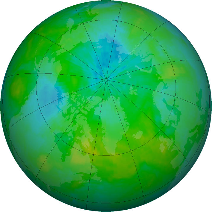 Arctic ozone map for 16 August 2001